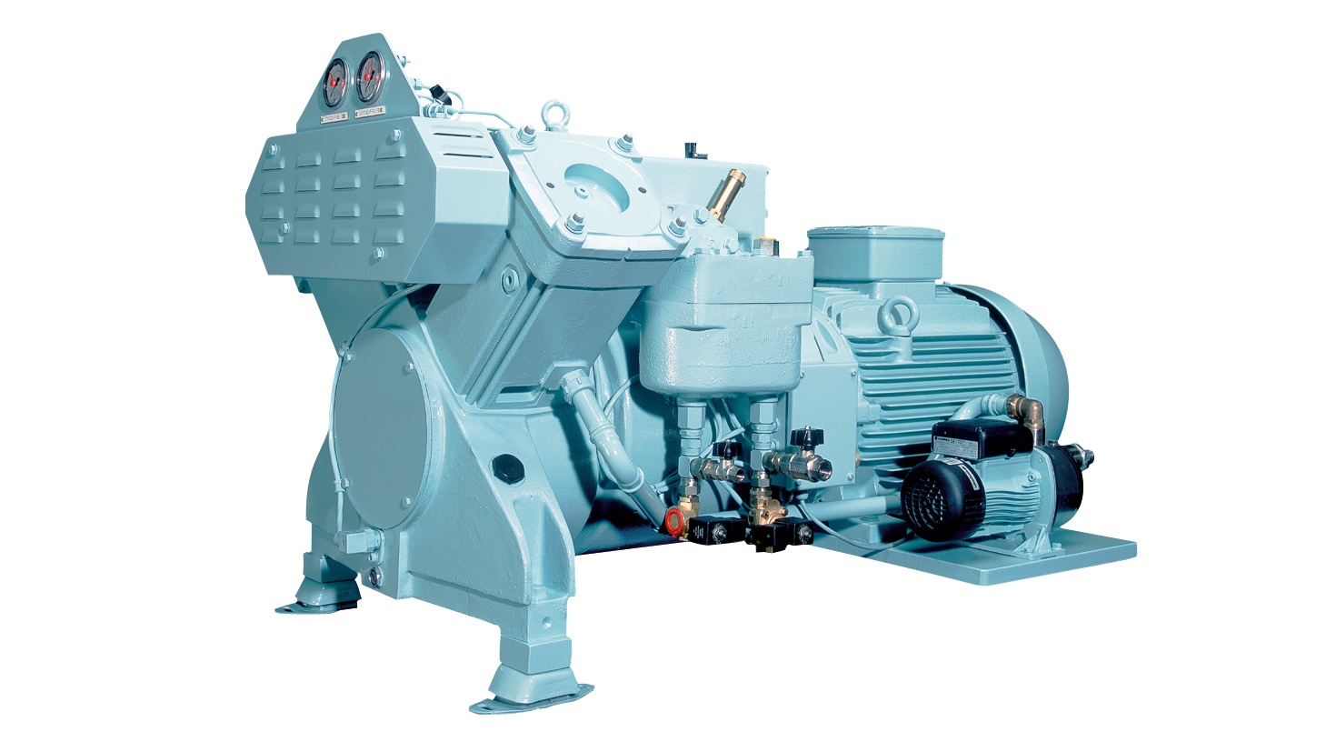 Water cooled piston compressors